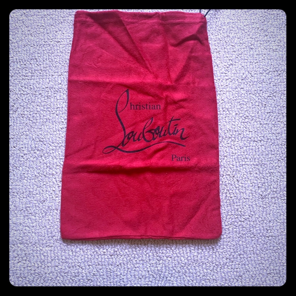 Christian Louboutin red shoe bag dust cover